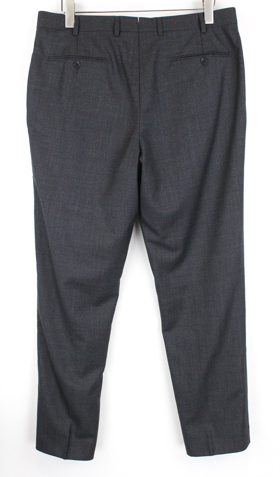 SUITSUPPLY Men's Wool Pants UK38R Dark Grey Lined Pleated Style
