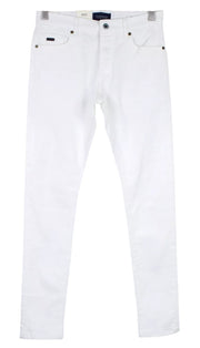 SCOTCH & SODA Men Pike Jeans W28/L32 White Skinny Fit Cotton Stretch Pants