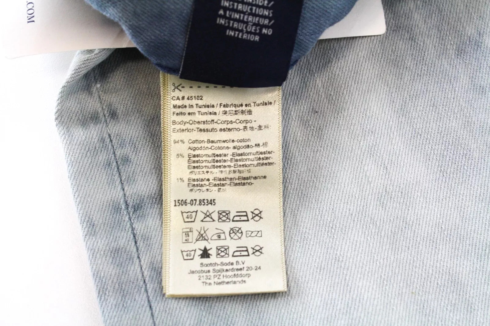 SCOTCH & SODA W31/L32 Ralston Blue Jeans Men Slim Washed Stretch Denim