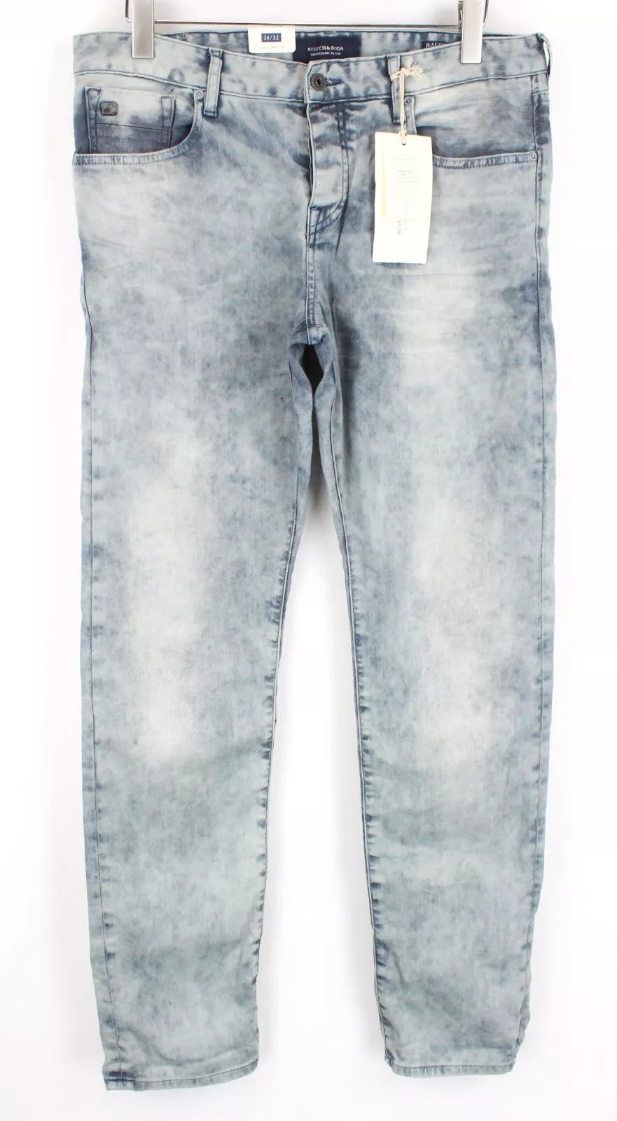 SCOTCH & SODA Ralston Blue Jeans W34/L32 Men 5-Pocket Washed Slim Stretch