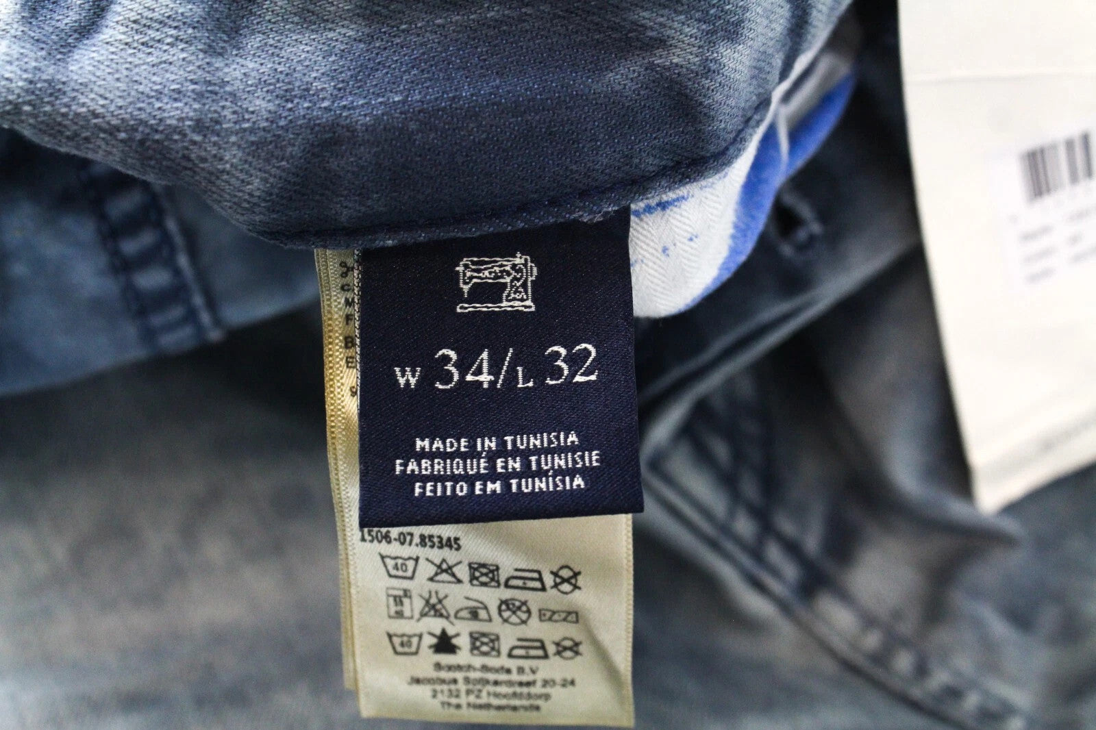 SCOTCH & SODA Ralston Blue Jeans W34/L32 Men 5-Pocket Washed Slim Stretch