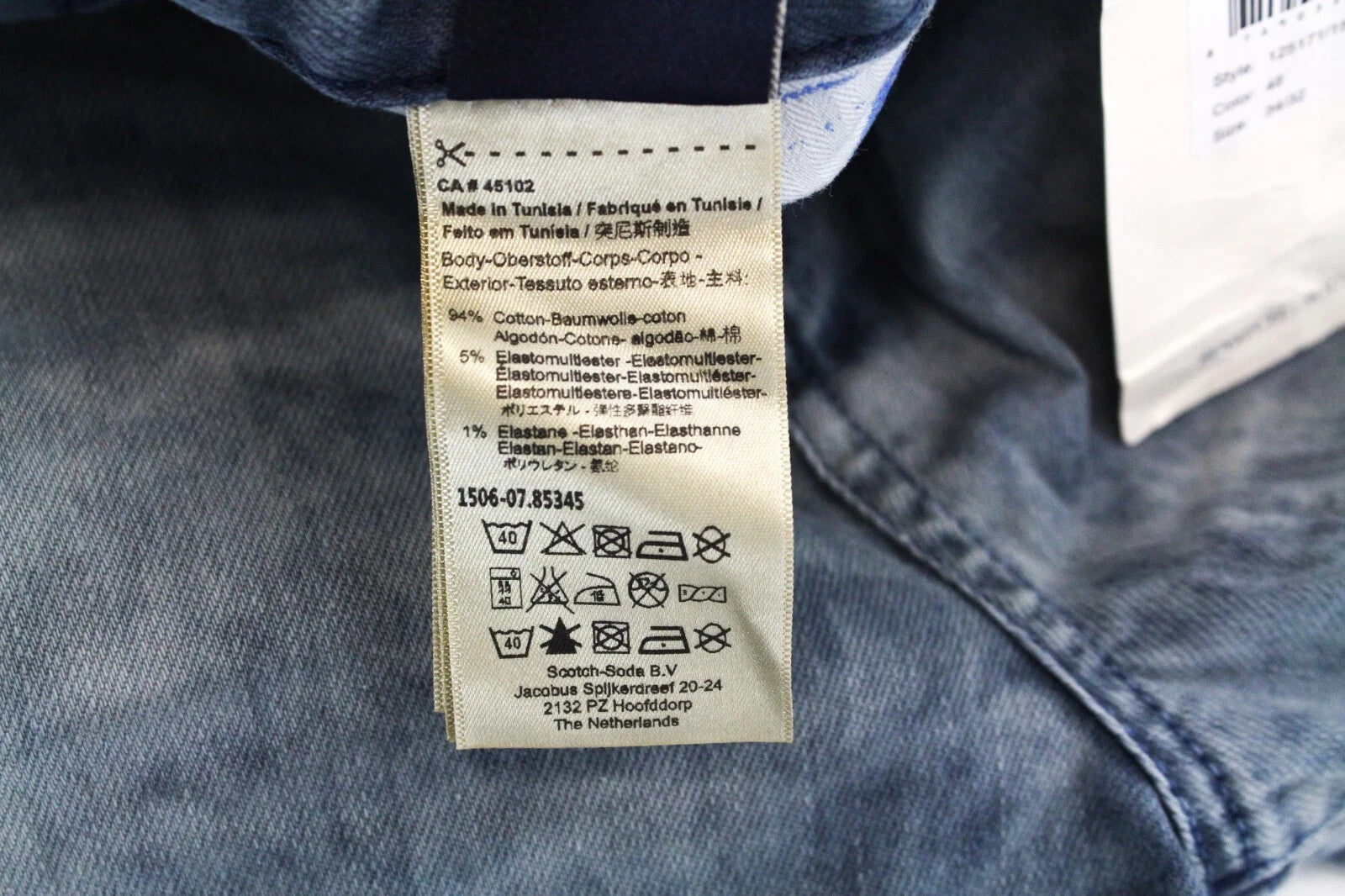 SCOTCH & SODA Ralston Blue Jeans W34/L32 Men 5-Pocket Washed Slim Stretch