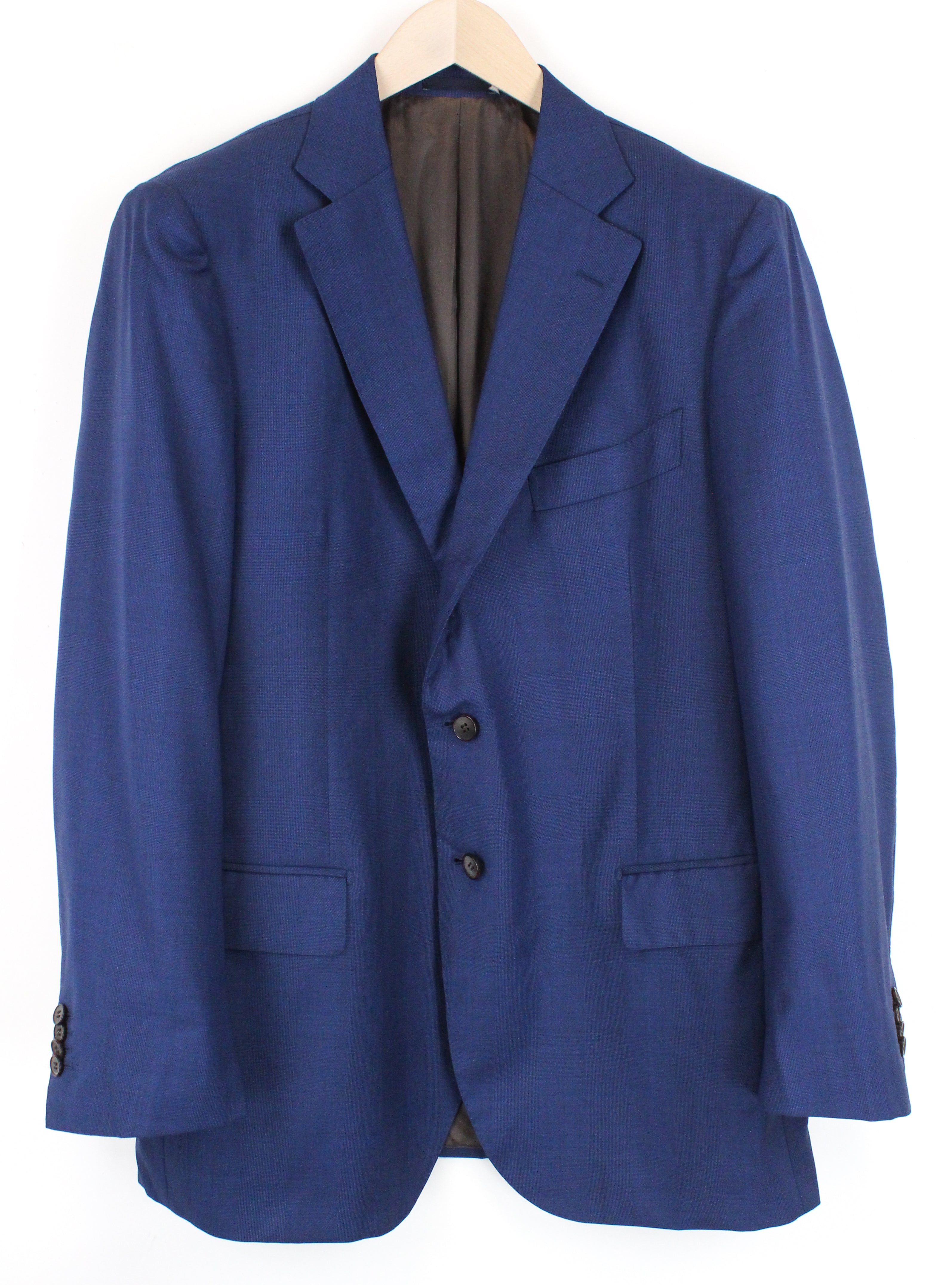 SUITSUPPLY Lazio Men's Blue UK48R Wool Blazer Slim Fit Super 110's Classic