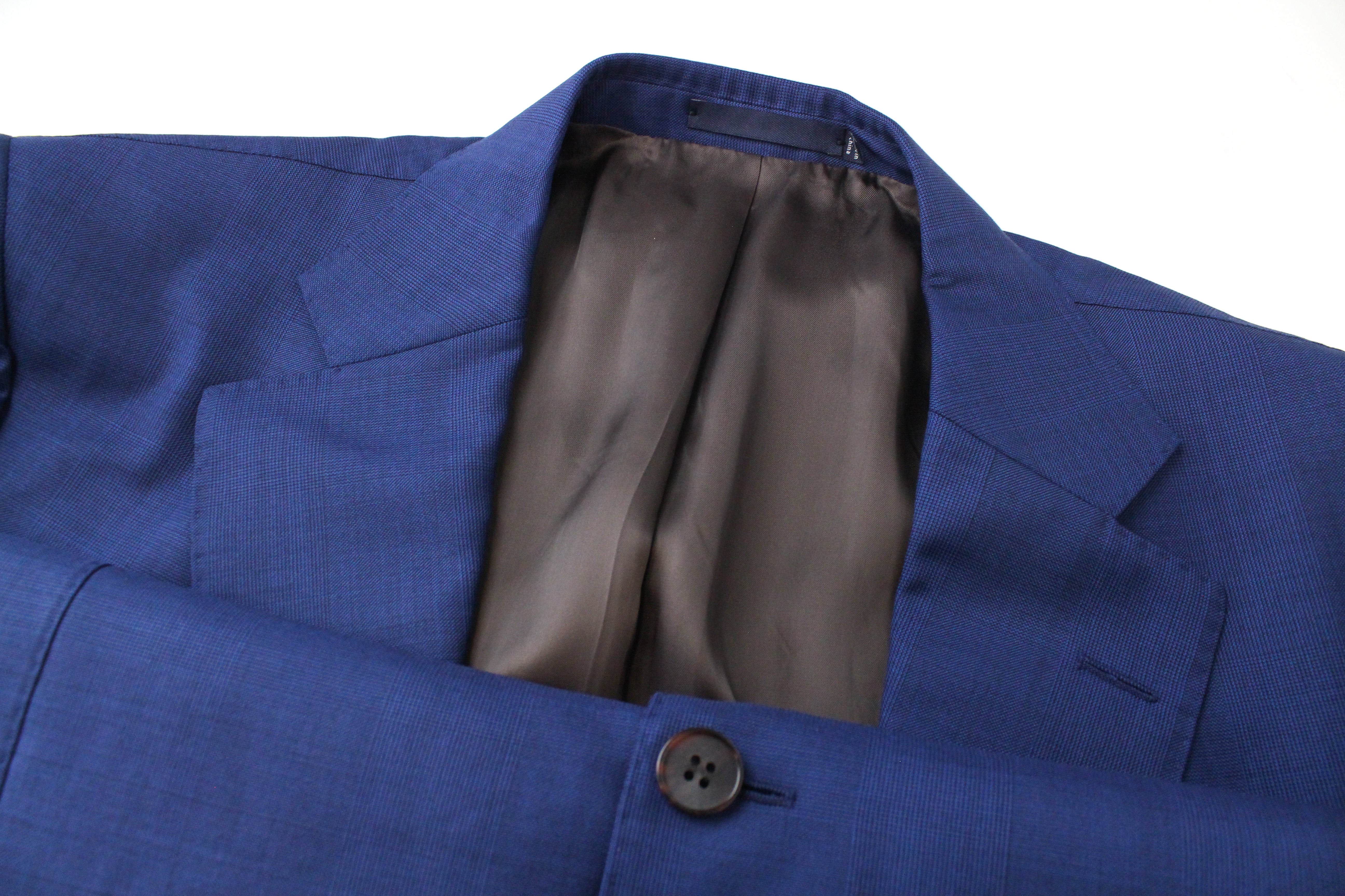 SUITSUPPLY Lazio Men's Blue UK48R Wool Blazer Slim Fit Super 110's Classic