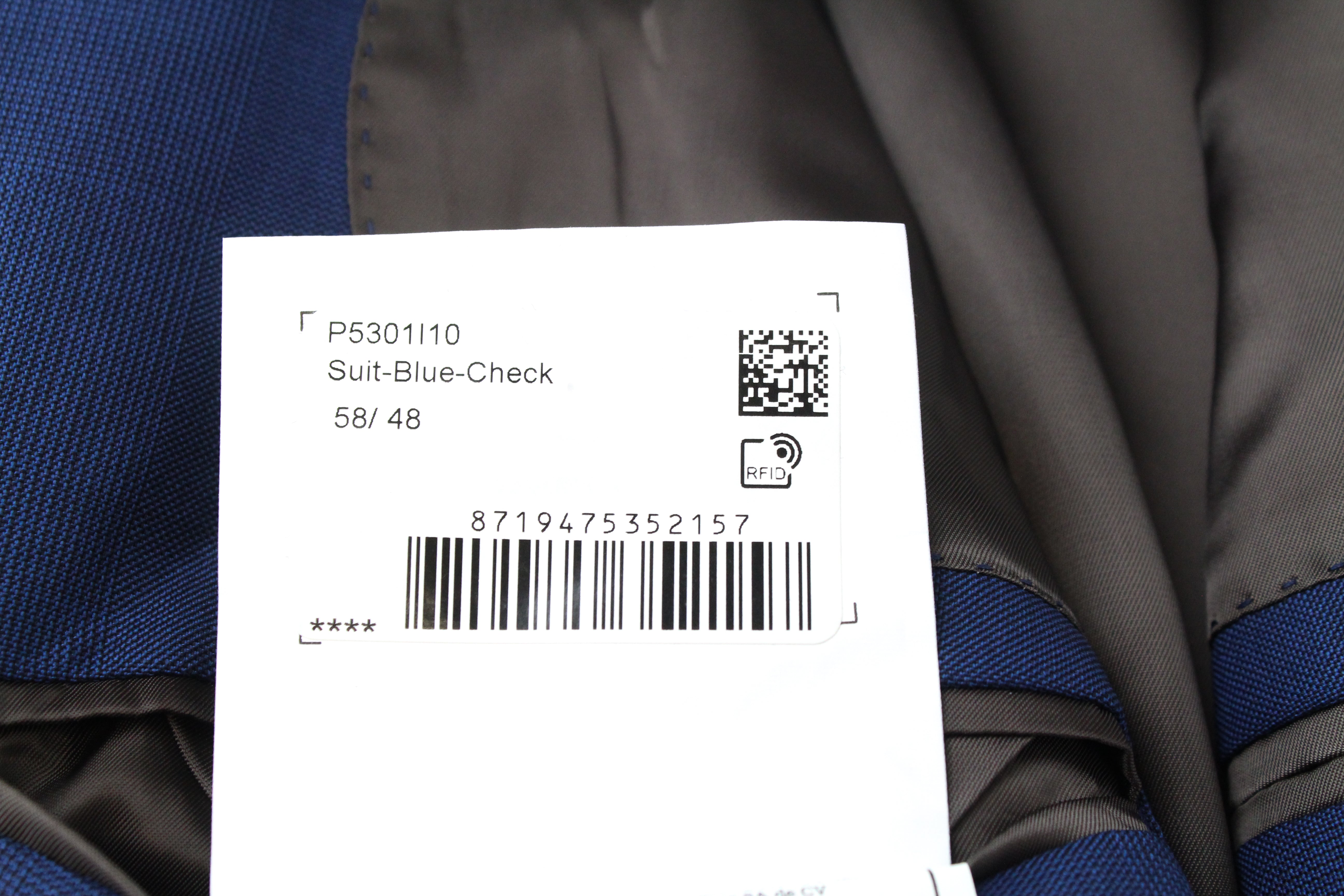 SUITSUPPLY Lazio Men's Blue UK48R Wool Blazer Slim Fit Super 110's Classic