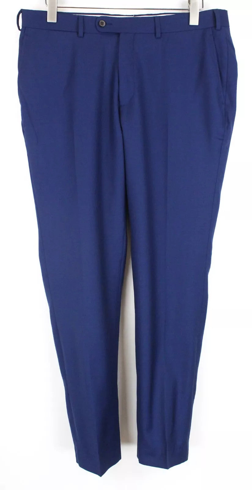 SUITSUPPLY Wool Trousers UK40R Men Blue Brescia Style Lined Formal Classic