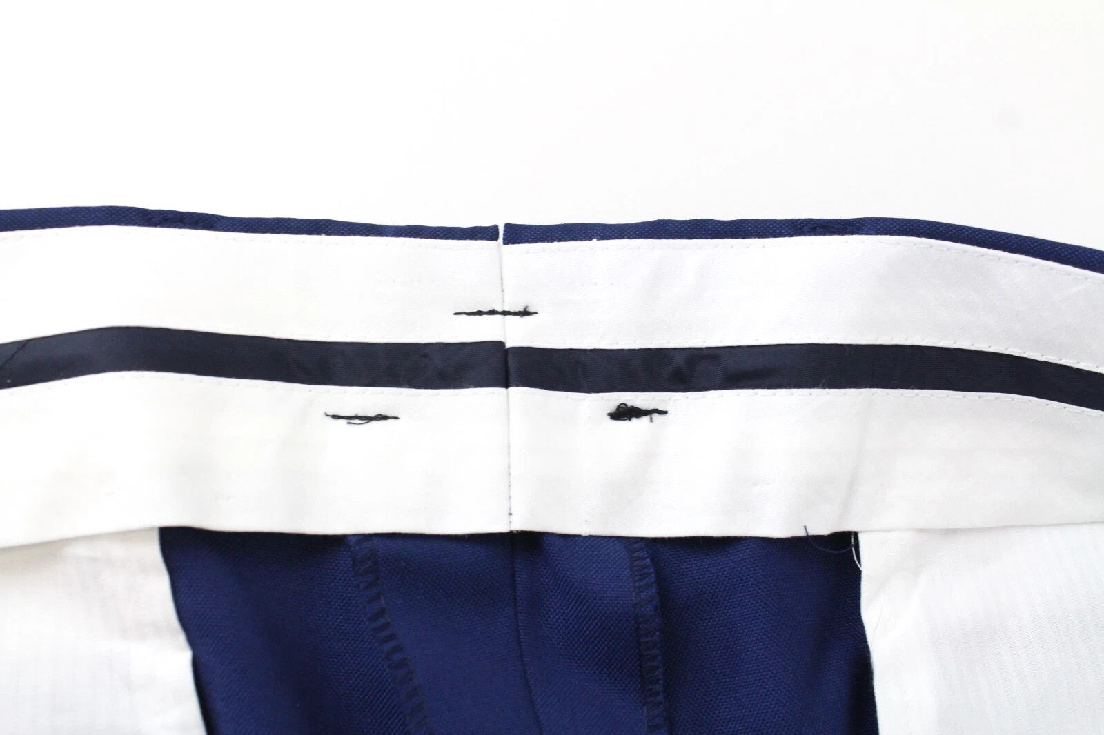 SUITSUPPLY Wool Trousers UK40R Men Blue Brescia Style Lined Formal Classic