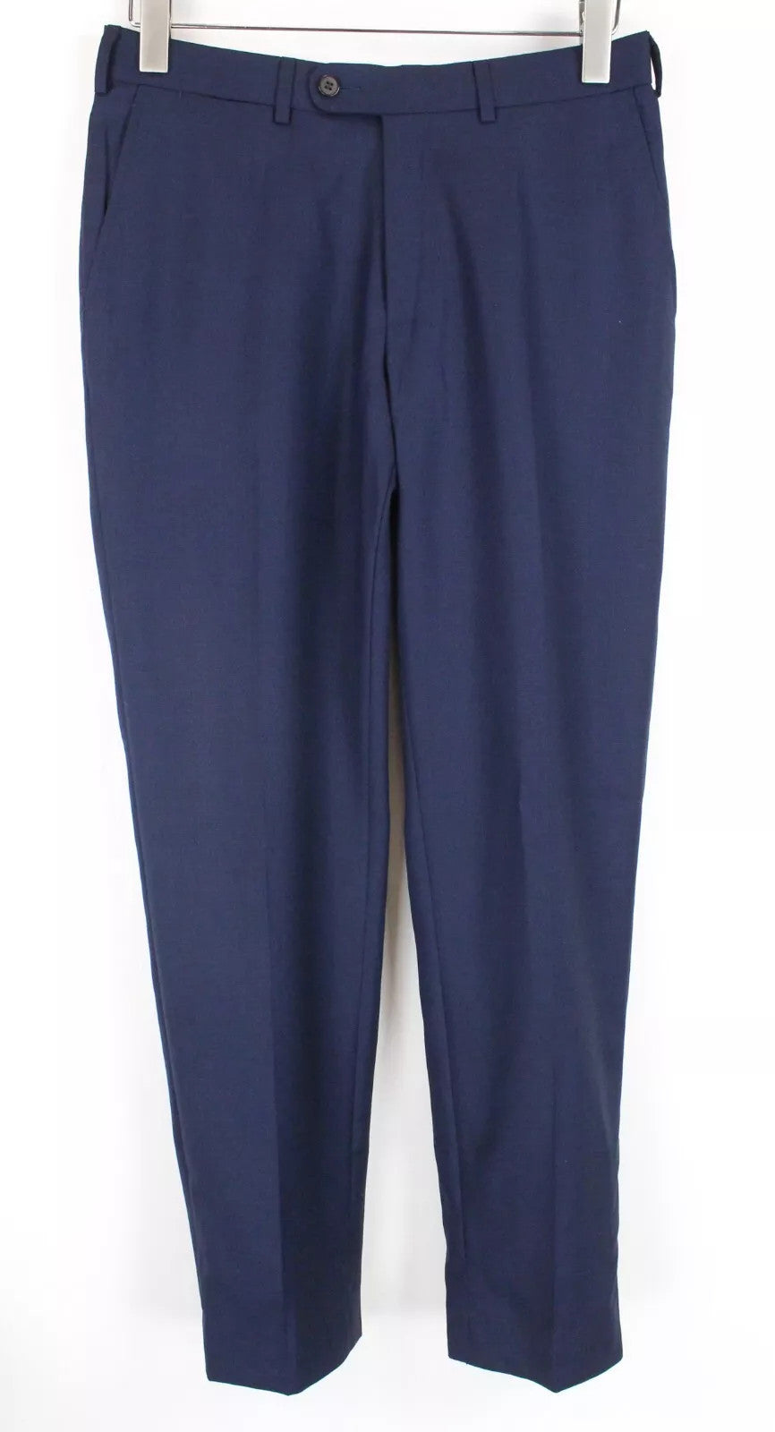 SUITSUPPLY Brescia Blue Wool Pants UK28R Men Formal Fit Pleated Lined