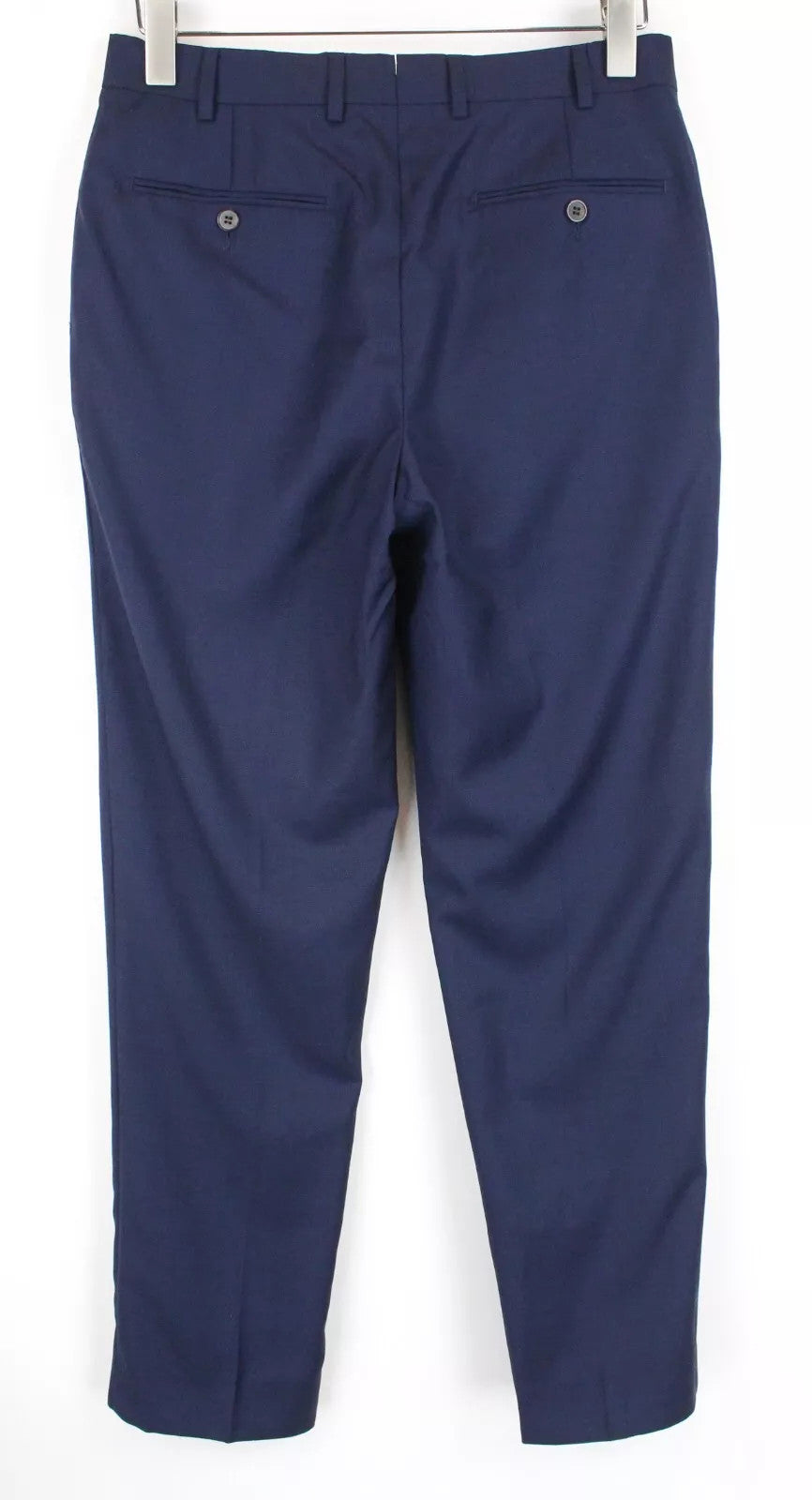 SUITSUPPLY Brescia Blue Wool Pants UK28R Men Formal Fit Pleated Lined