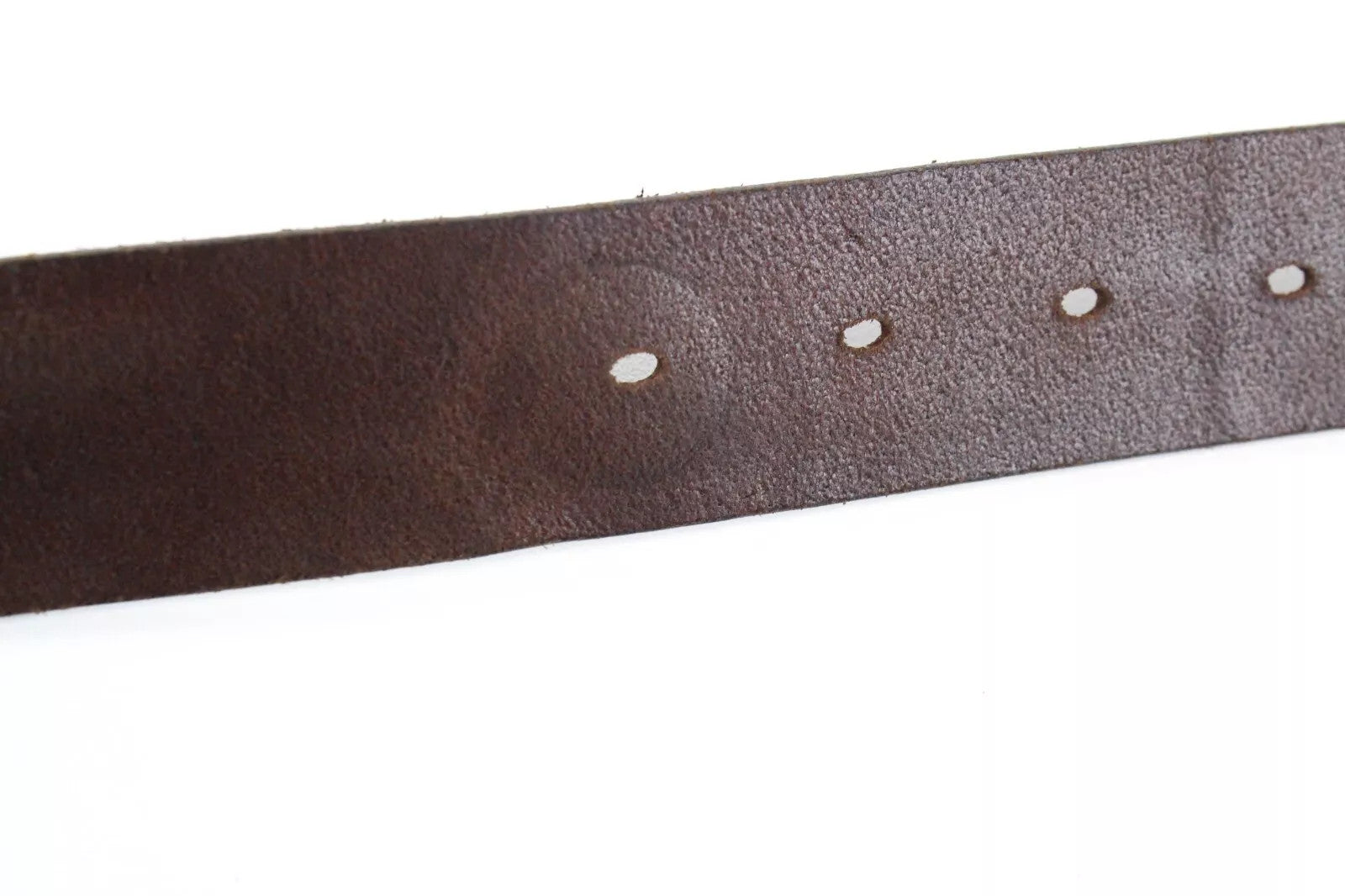 REPLAY Leather Belt 105cm Men Brown Cowhide Pattern Metal Buckle