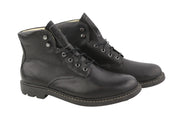 TIMBERLAND A2FHE Men Boots EU42 EU43 Black Leather Laced Ankle Top Earthkeepers