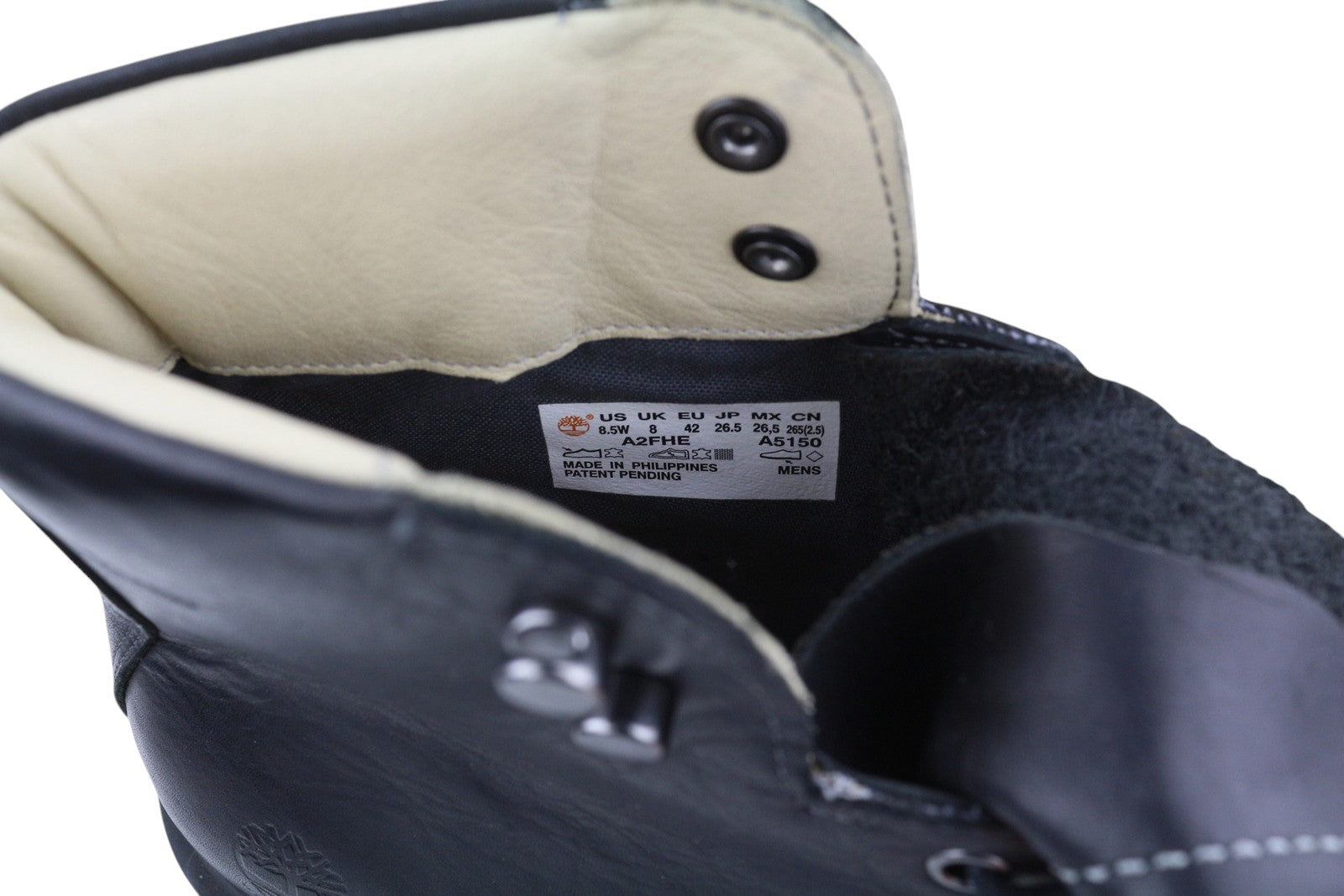 TIMBERLAND A2FHE Men Boots EU42 EU43 Black Leather Laced Ankle Top Earthkeepers