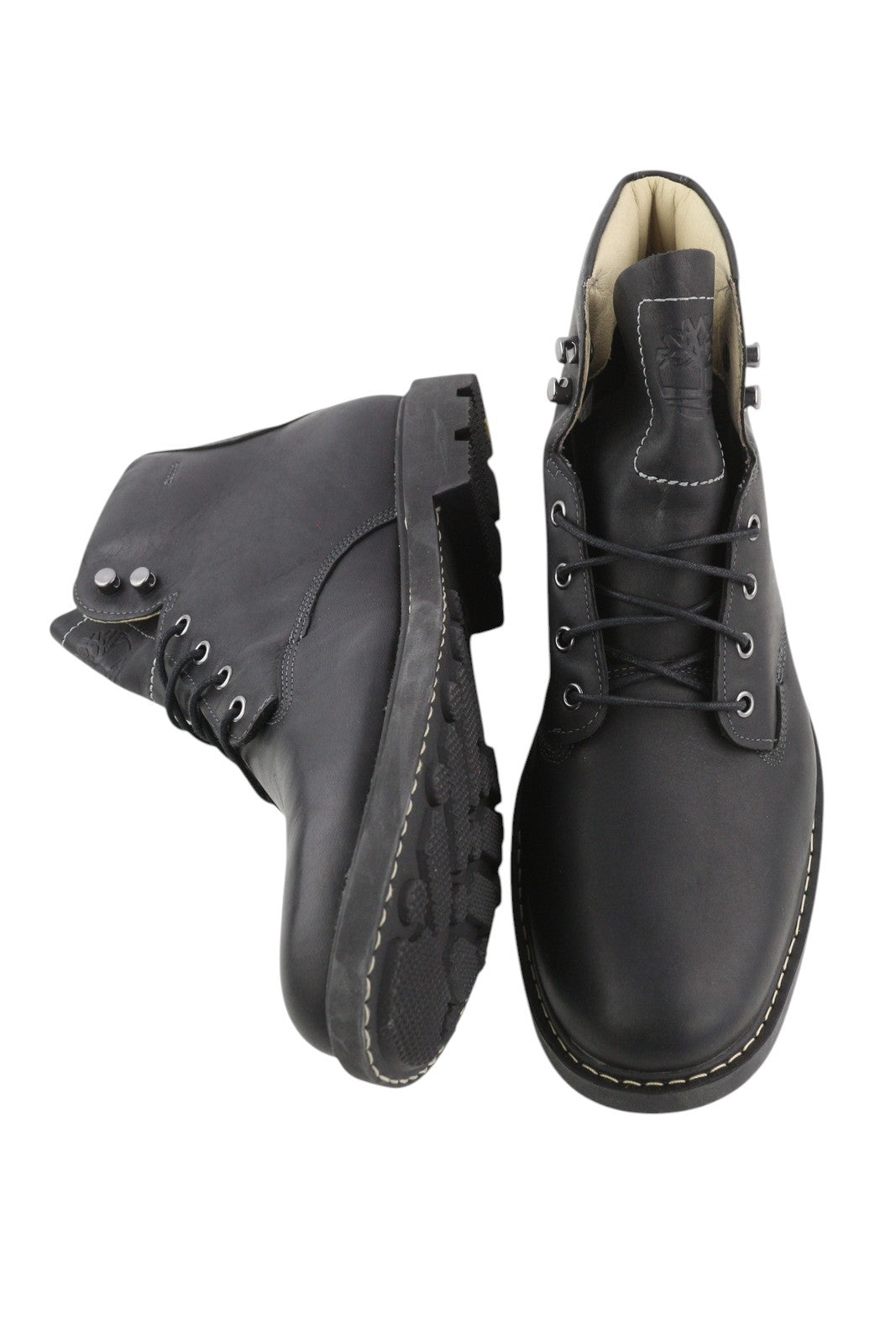 TIMBERLAND A2FHE Men Boots EU42 EU43 Black Leather Laced Ankle Top Earthkeepers