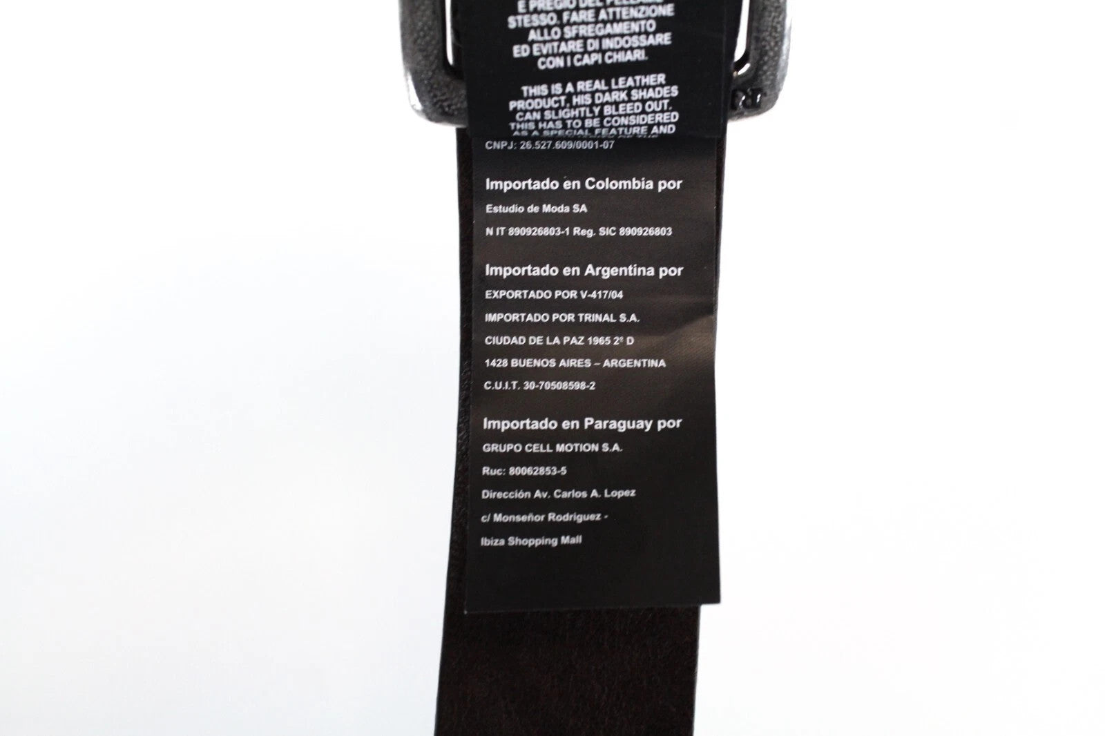 REPLAY 85cm Men Belt Genuine Leather Brown Pattern Square Buckle