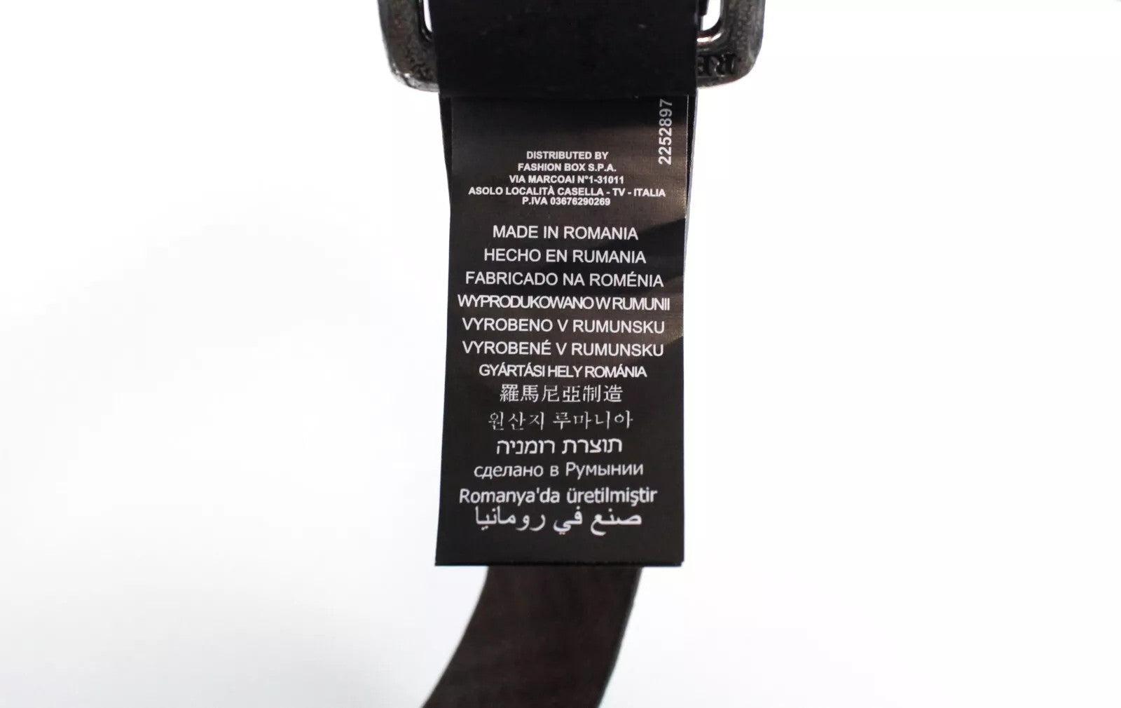 REPLAY 85cm Men Belt Genuine Leather Brown Pattern Square Buckle