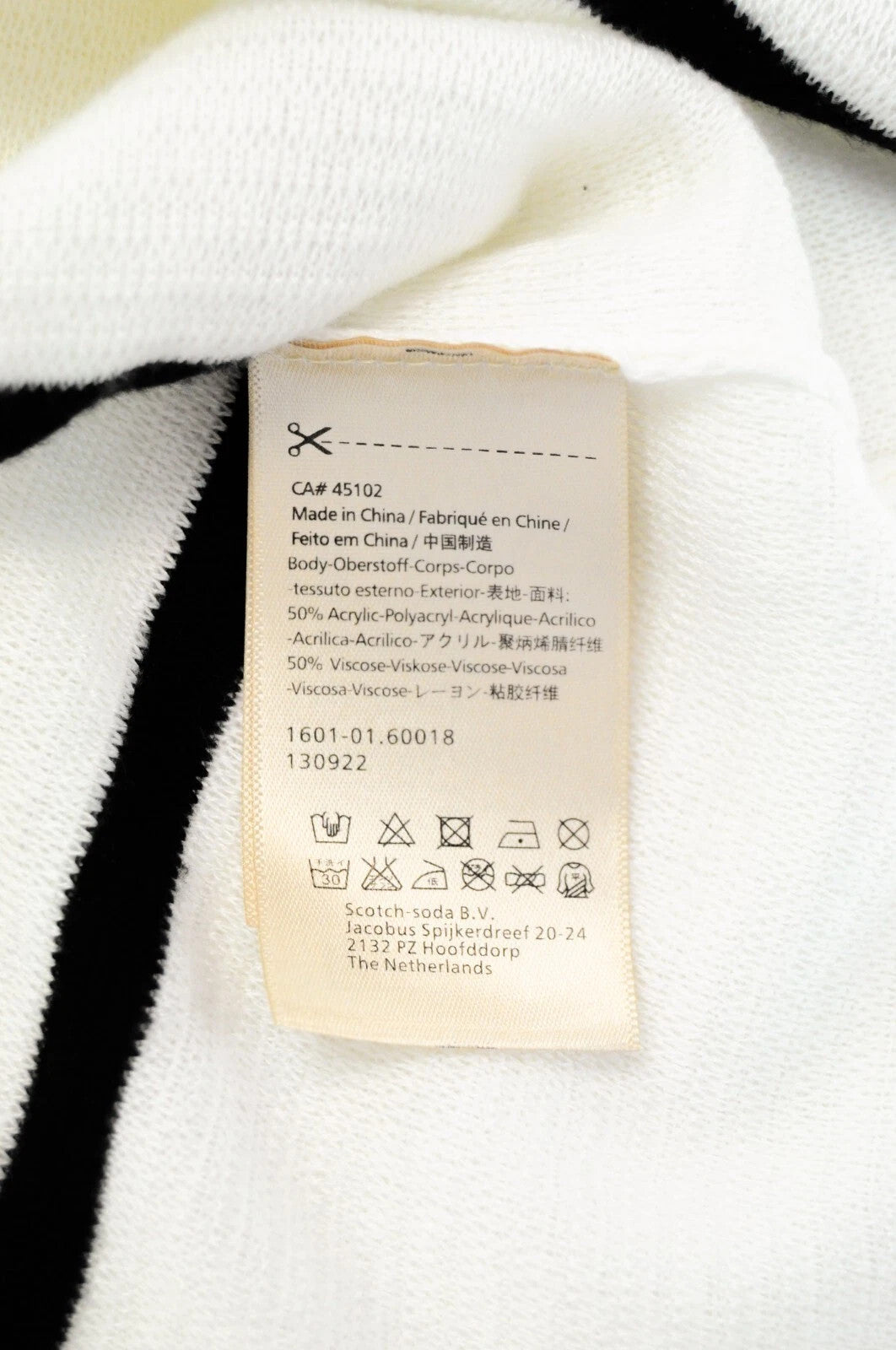 SCOTCH & SODA XL Men Jumper Off-White Knit Ams Couture Striped Sweater