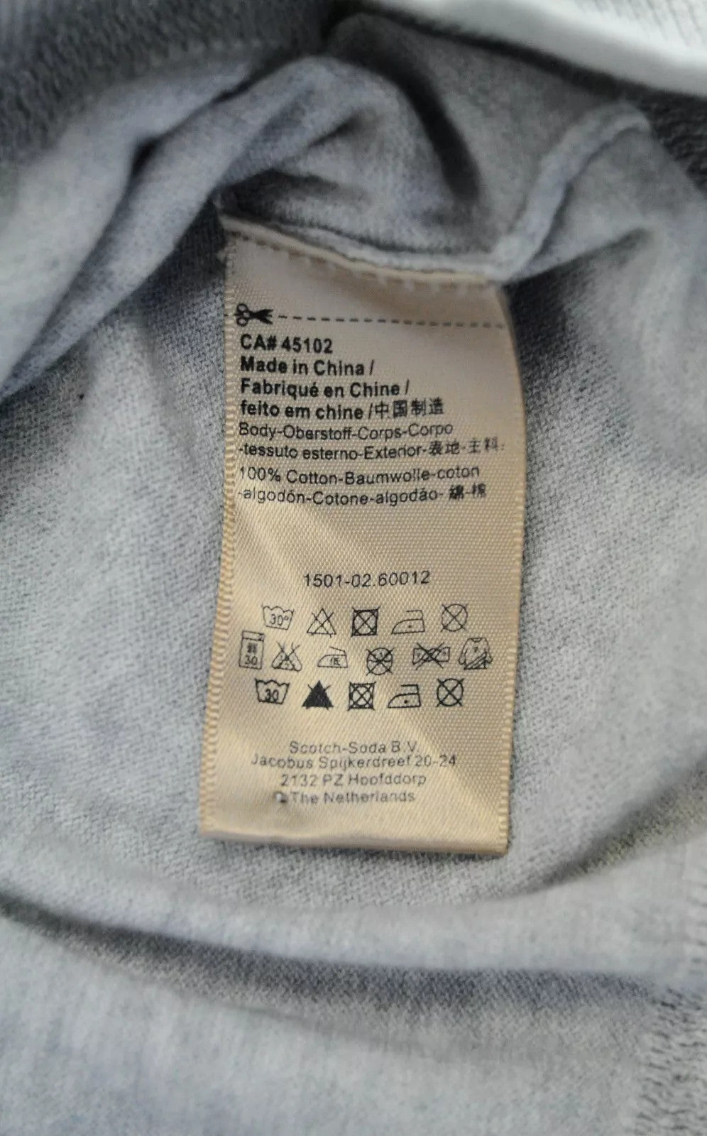 SCOTCH & SODA Pullover Sweater M Men Grey Ams Couture Cotton Knit