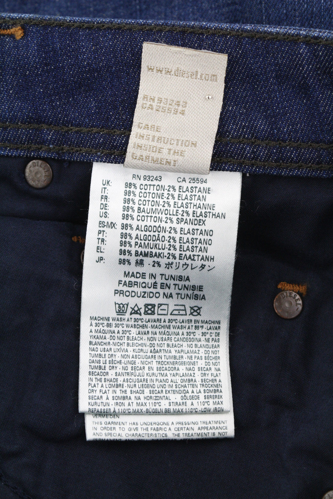 DIESEL Krayver R845B Men Jeans W28/L30 Regular Slim Carrot Stretch Washed Blue