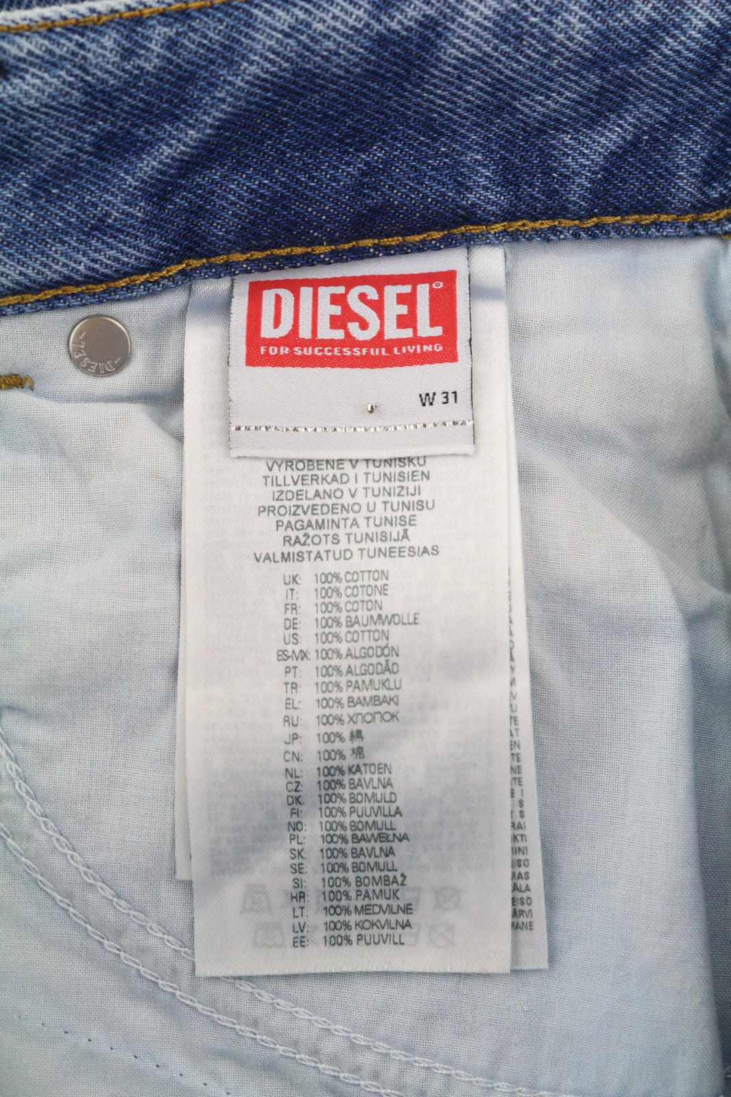 DIESEL D-Escription-FSB 09E41 Women Jeans W31 Bootcut Fit Washed Denim Blue