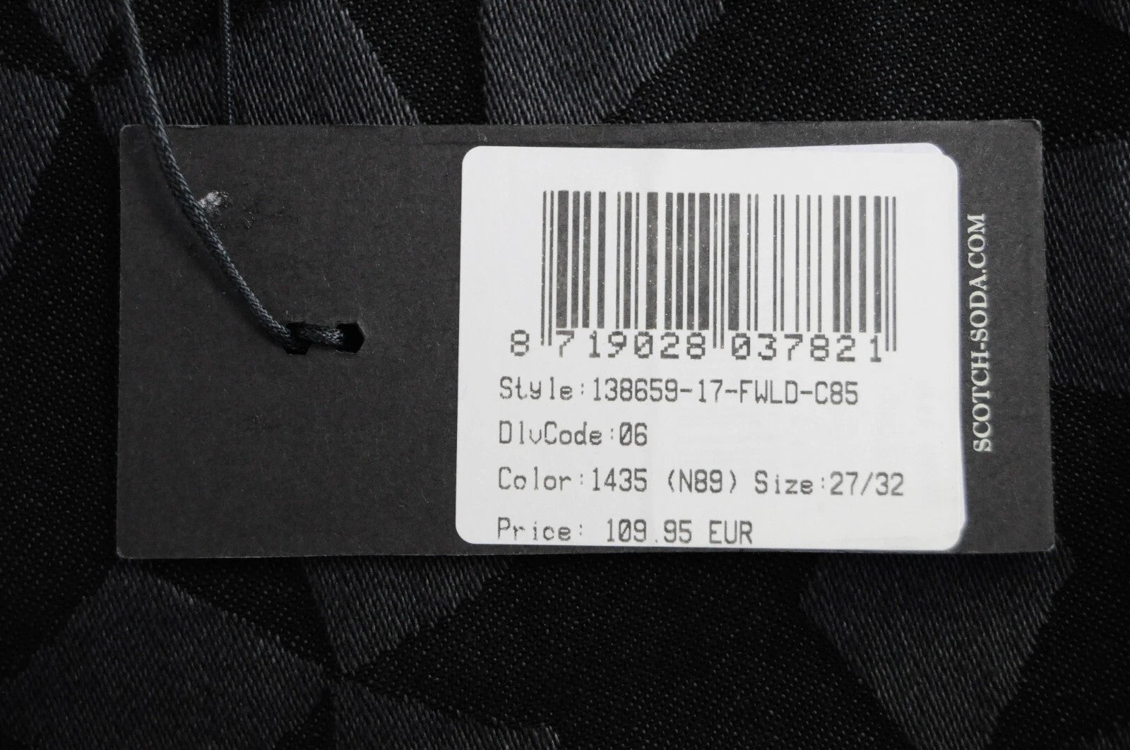 SCOTCH & SODA Women Skinny Jeans W27/L32 Black Stretch Pattern Denim