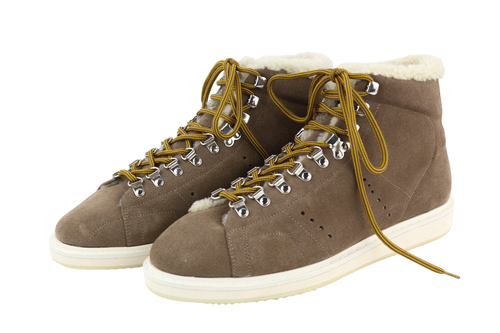 GOLDEN GOOSE Stargame Men Sneakers EU43 UK9 Brown Leather Ankle Top Lace Winter