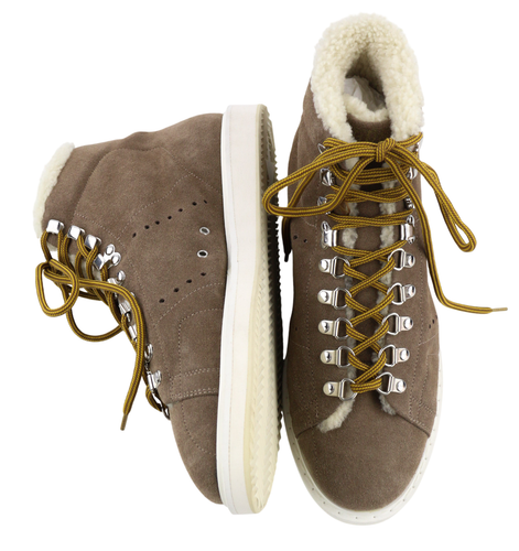 GOLDEN GOOSE Stargame Men Sneakers EU43 UK9 Brown Leather Ankle Top Lace Winter