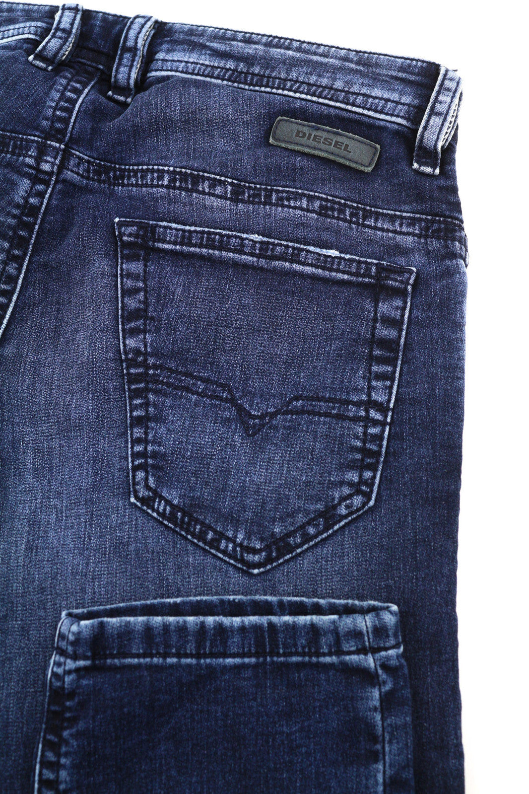 DIESEL Thommer CB-NE 0699Z Men Jeans W28 Jogg Sweat Stretch Ripped Washed Blue