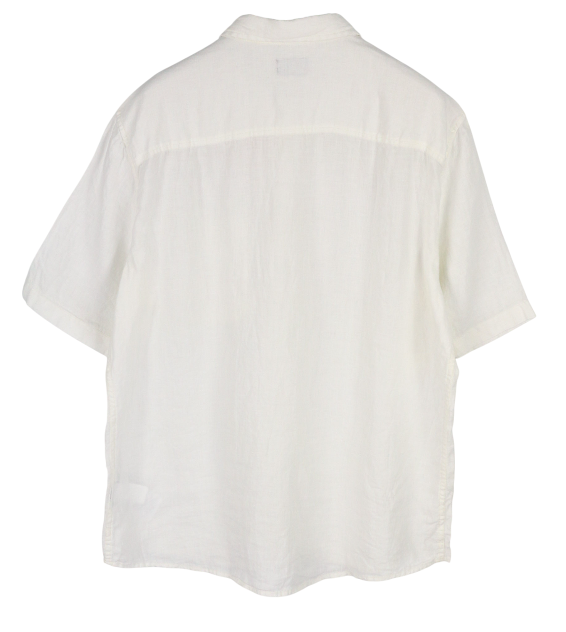 DIESEL S-Umbe-Sslab Men Shirt 2XL White Linen Short Sleeve Spread Neck RRP€150