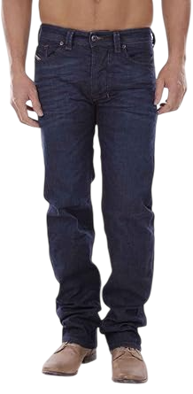 DIESEL Larkee R845B Men Jeans W28/L32 Regular Straight Stretch Washed Blue Denim