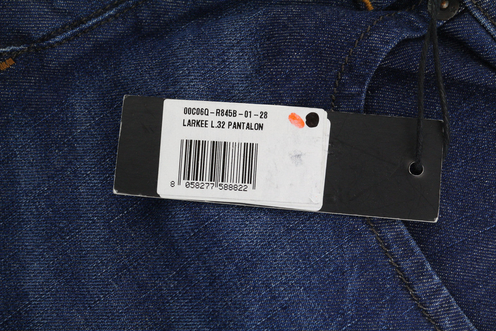 DIESEL Larkee R845B Men Jeans W28/L32 Regular Straight Stretch Washed Blue Denim