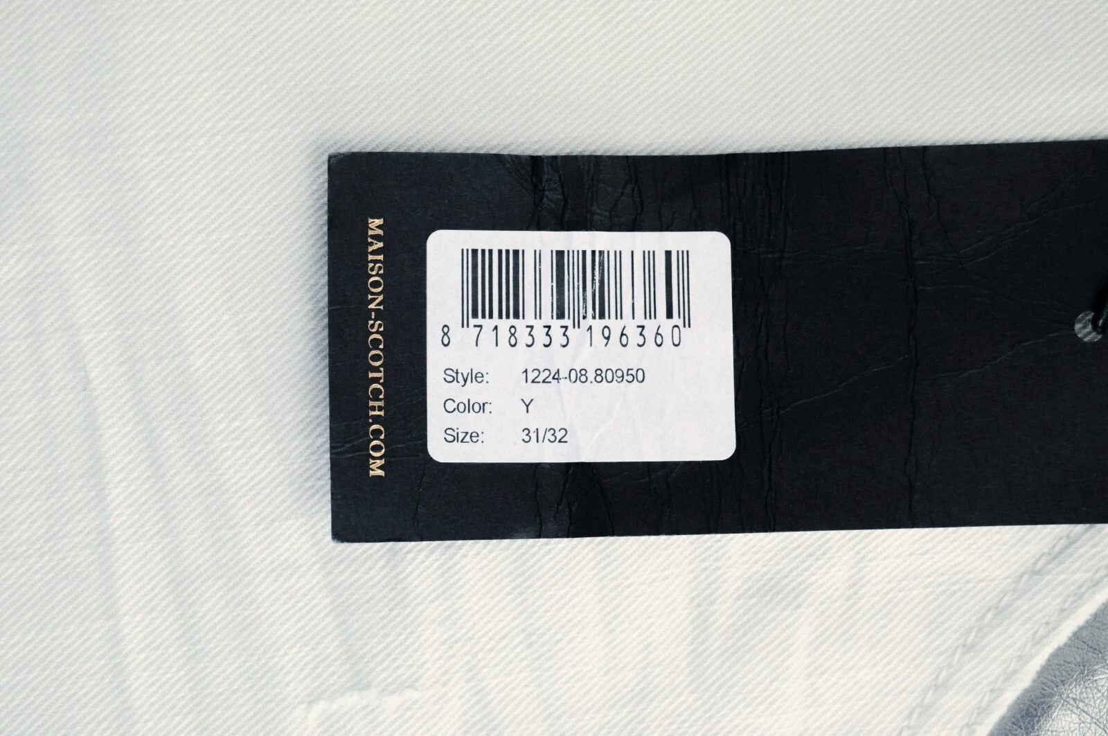 MAISON SCOTCH W31/L32 Ivory Cotton Stretch Jeans Slim Fit Women