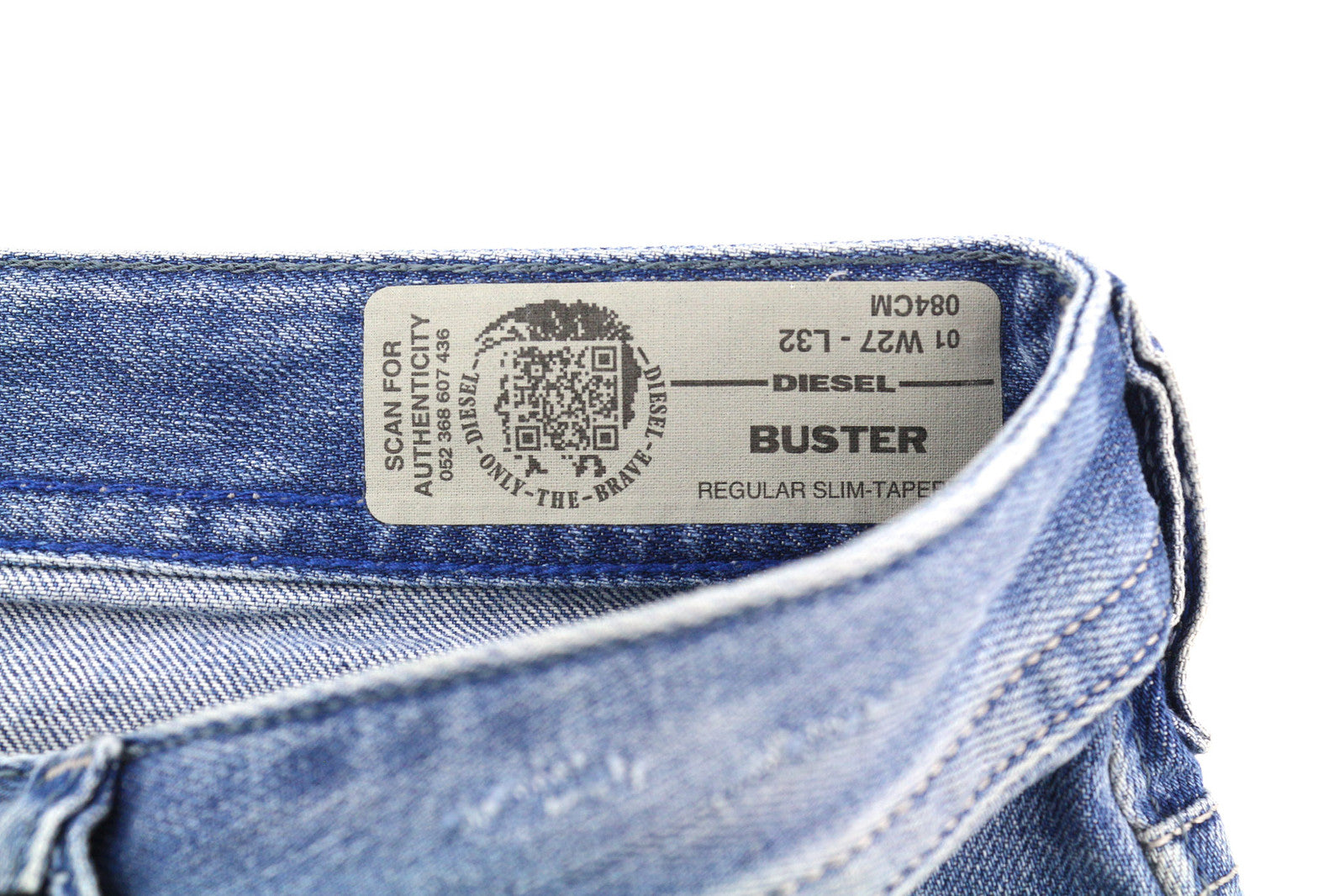 DIESEL Buster 084CM Men Jeans W27/L32 Regular Slim Tapered Washed Distressed
