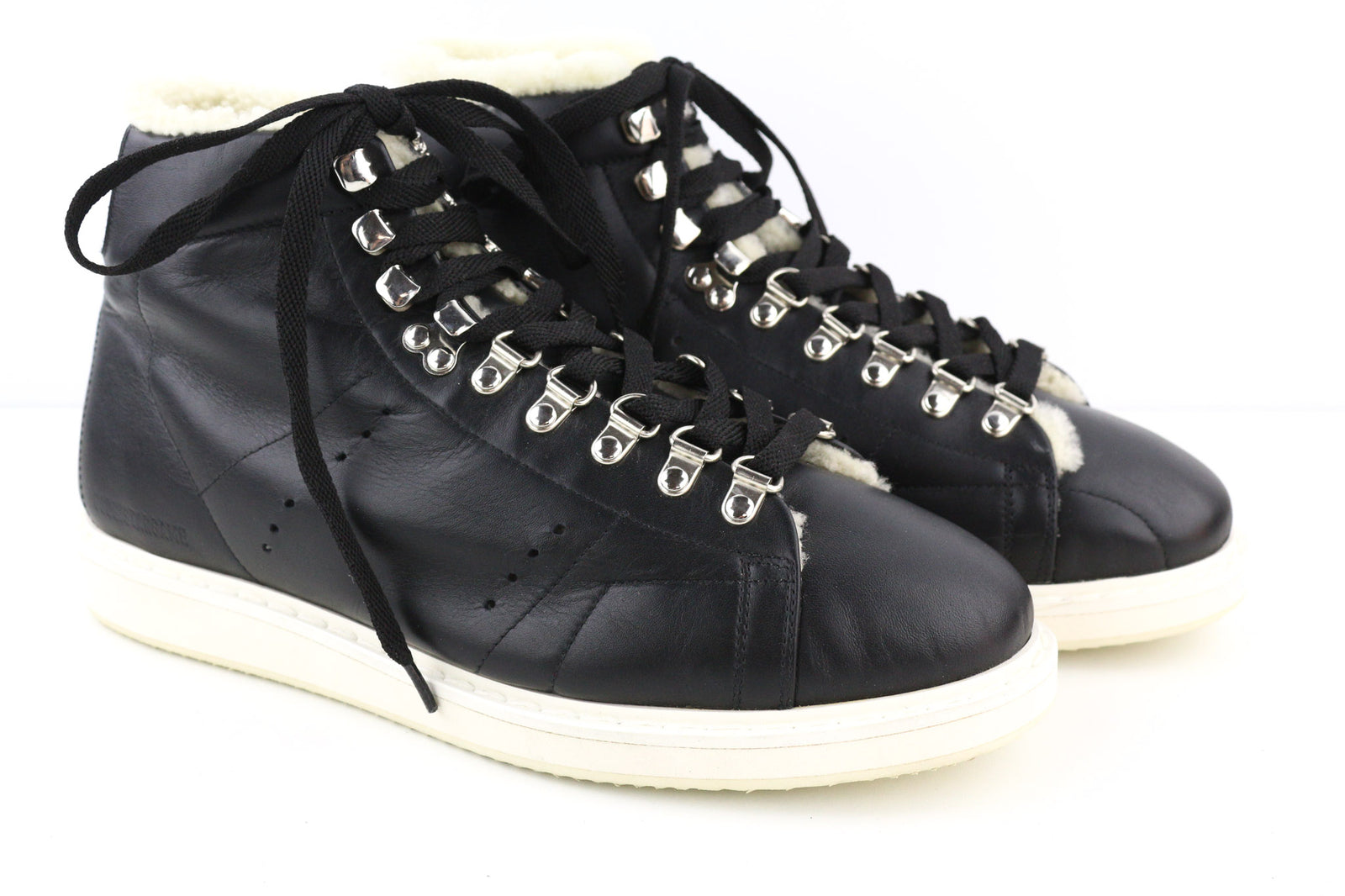 GOLDEN GOOSE GGDB/Stargame Men Sneakers EU43 UK9 Black Leather Ankle Top Winter