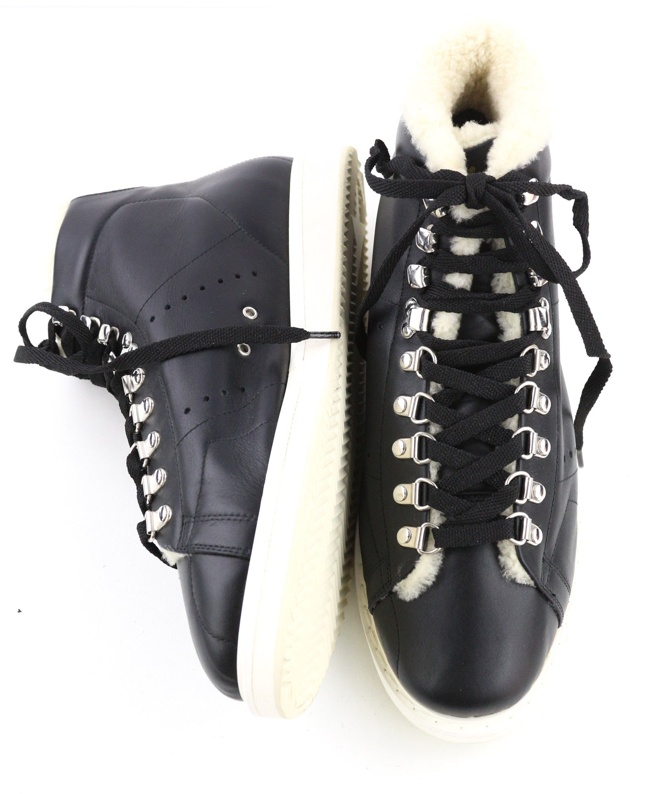 GOLDEN GOOSE GGDB/Stargame Men Sneakers EU43 UK9 Black Leather Ankle Top Winter