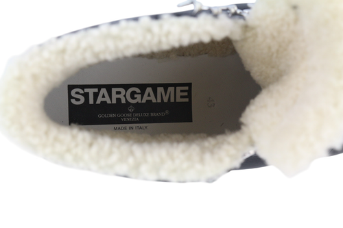 GOLDEN GOOSE GGDB/Stargame Men Sneakers EU43 UK9 Black Leather Ankle Top Winter