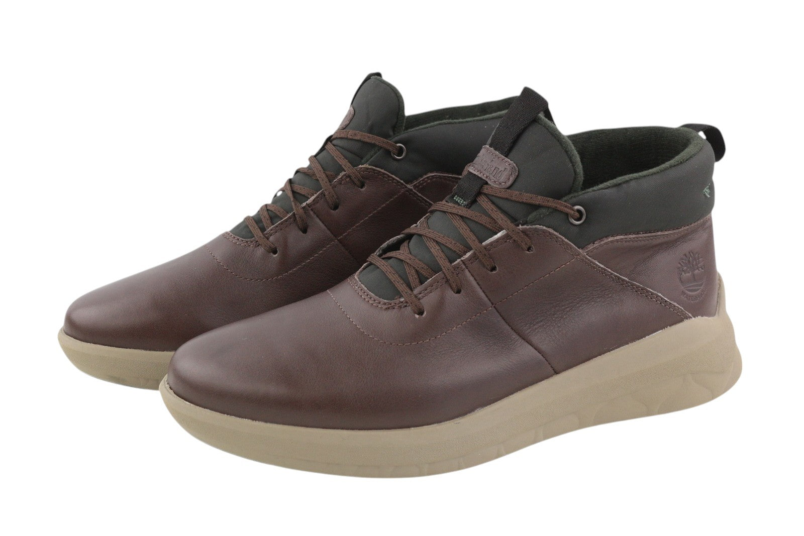 TIMBERLAND A44XB Men Shoes EU40/41 Brown Leather Lace Up Almond Toe Ankle