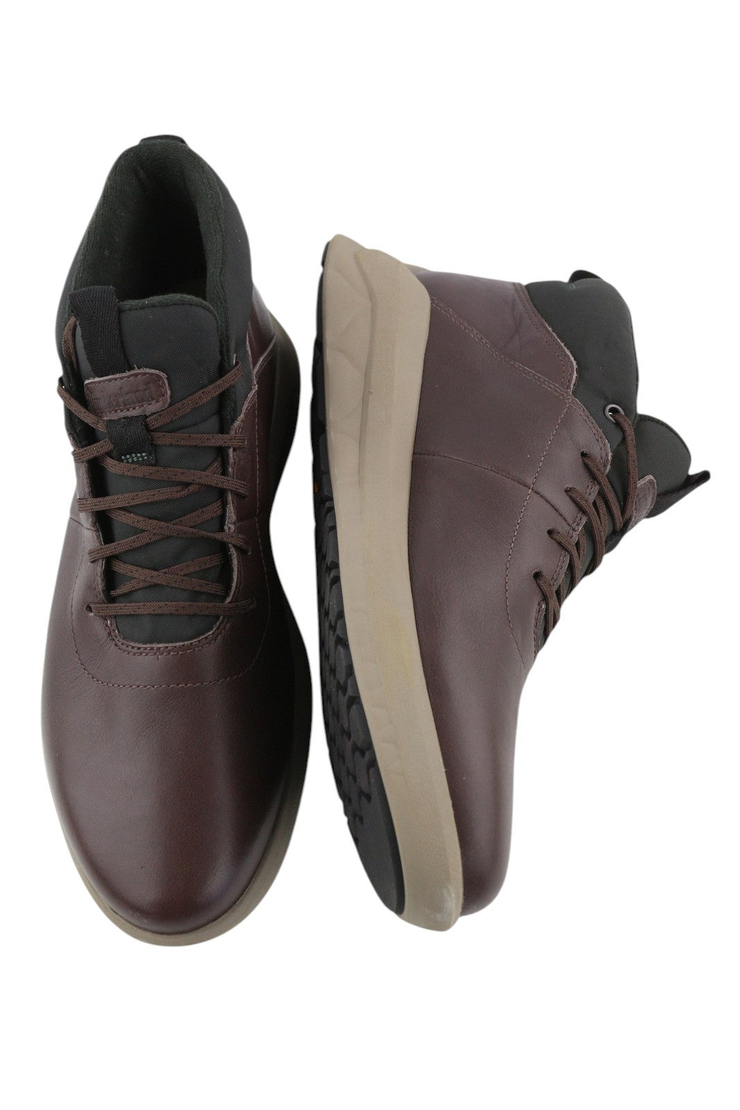 TIMBERLAND A44XB Men Shoes EU40/41 Brown Leather Lace Up Almond Toe Ankle