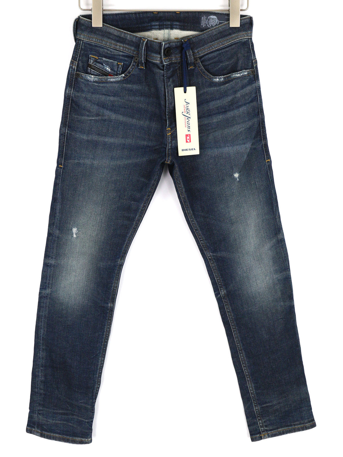 DIESEL Thommer-T 087AI Men Jeans W27 Jogg Sweat Stretch Distress Ripped Washed