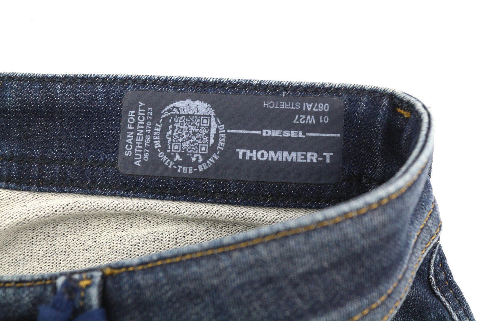 DIESEL Thommer-T 087AI Men Jeans W27 Jogg Sweat Stretch Distress Ripped Washed