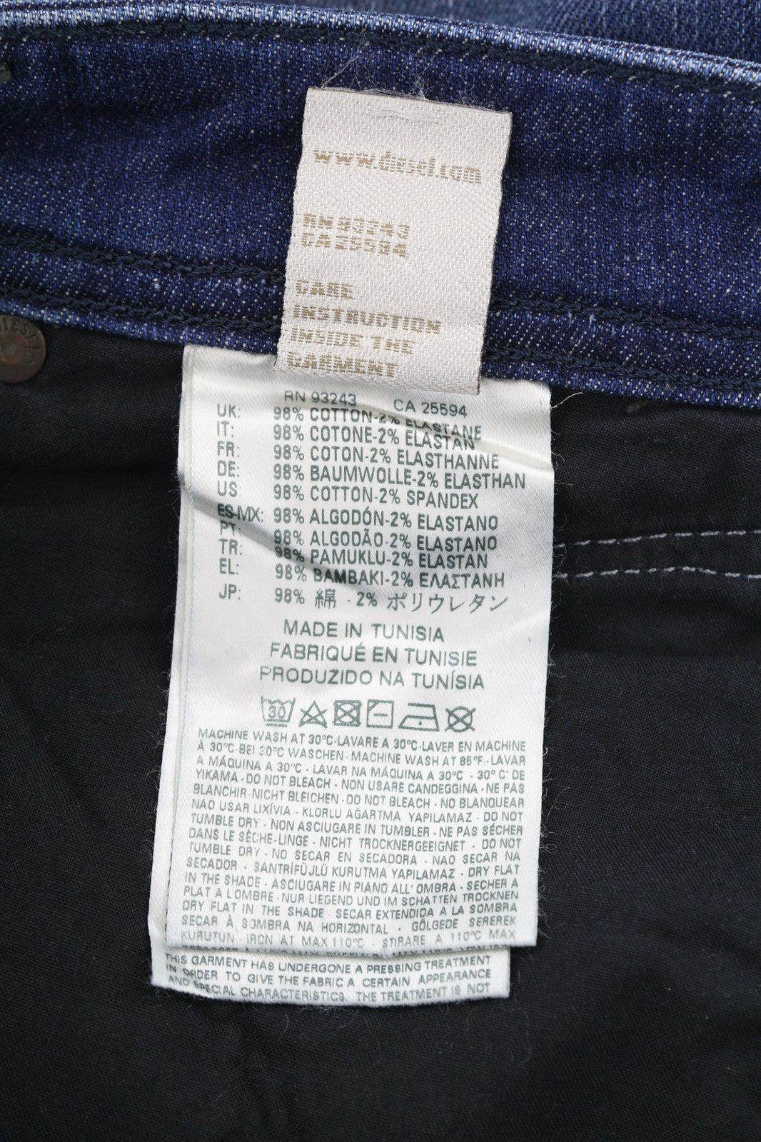 DIESEL Belther-R R842R Men Jeans W28/L32 Regular Slim Tapered Stretch Washed