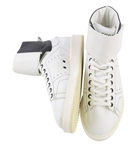 GOLDEN GOOSE Men Sneakers EU39 UK5 White Leather Ankle Top 102A4 Unisex Women