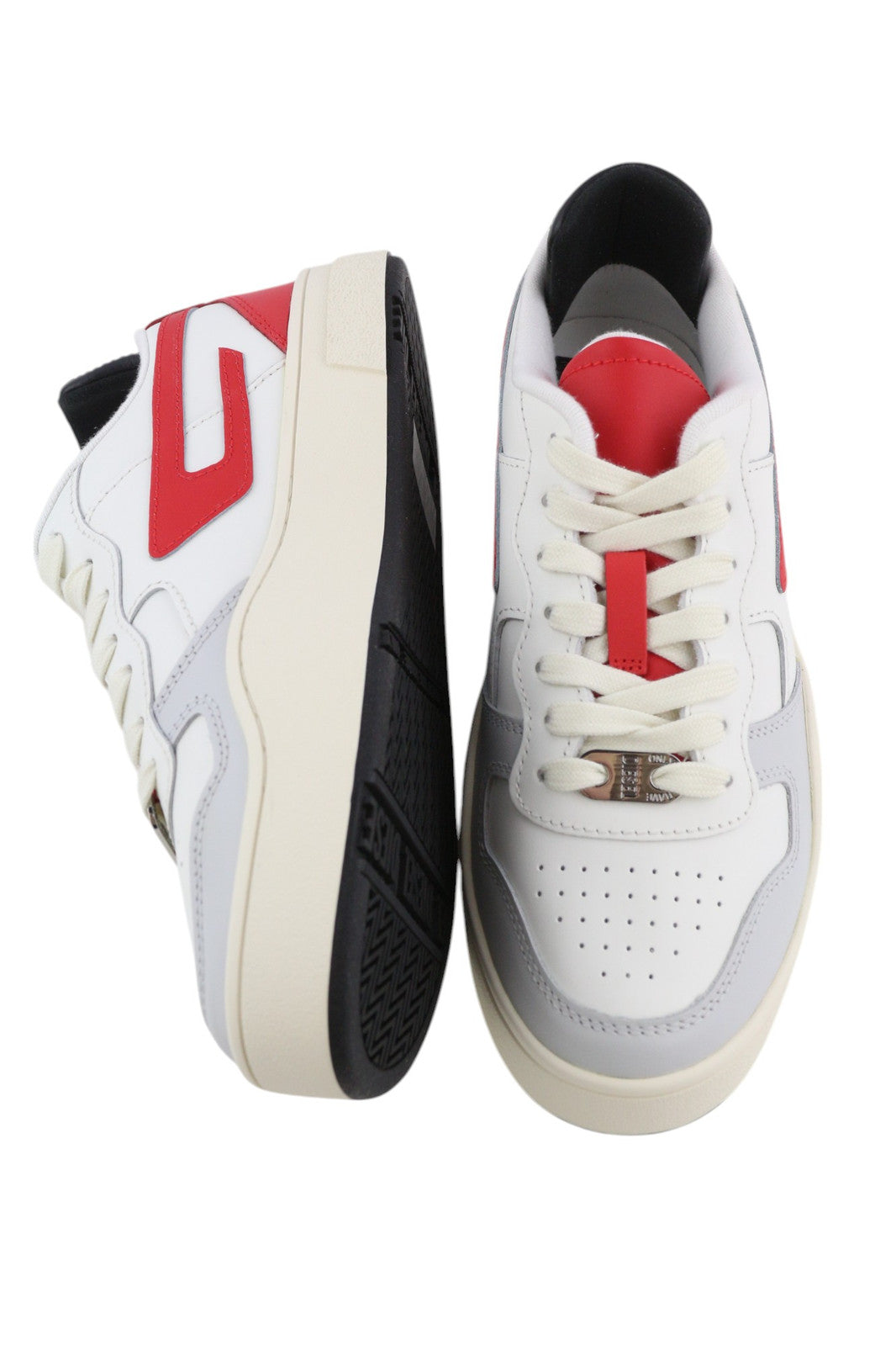 DIESEL S-Ukiyo Low Men Sneakers EU42 Light Cow Leather Lace Up RRP€195 Trainers