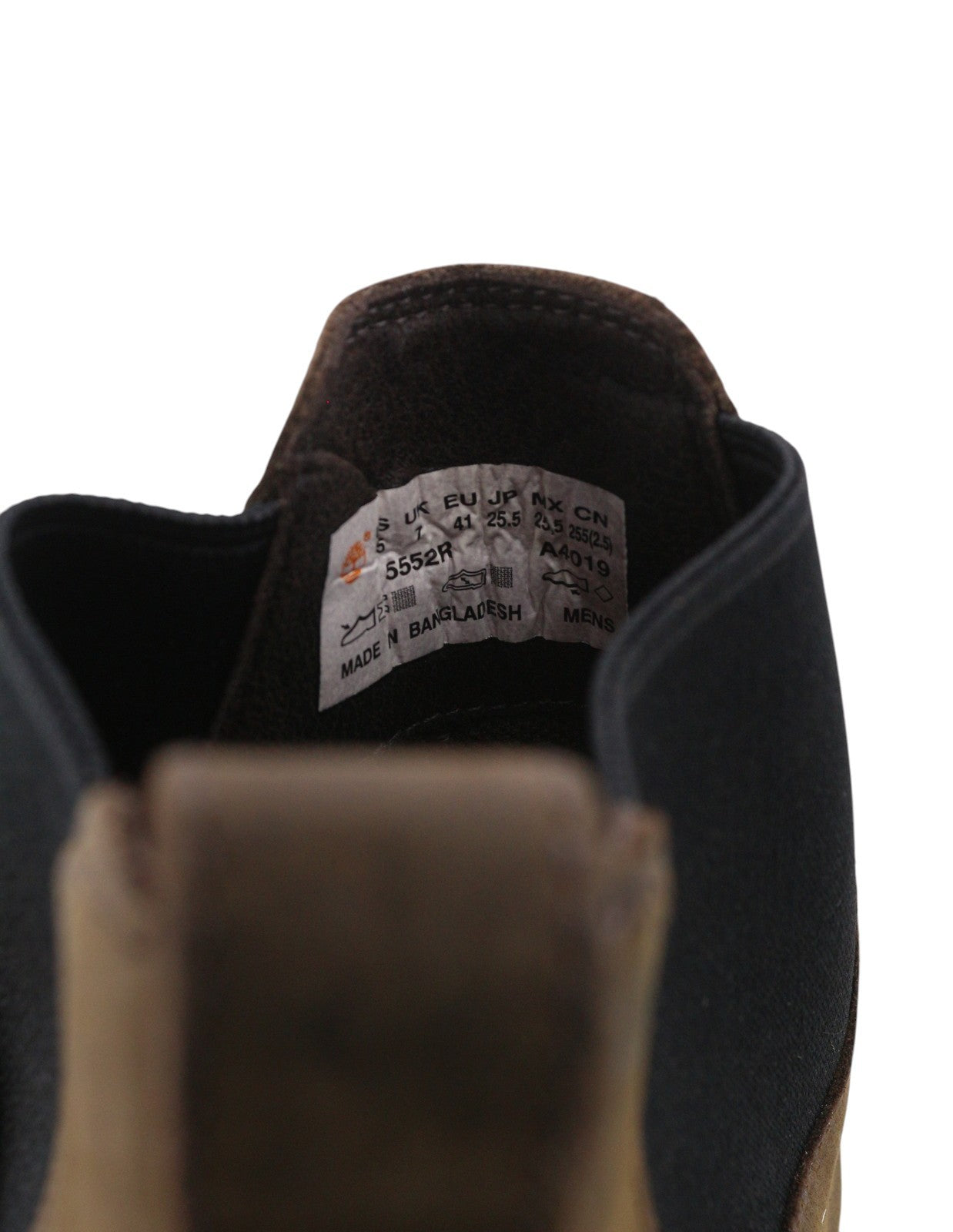 TIMBERLAND 5552R Men Boots EU41 EU40 Brown Leather Ankle Top Almond Toe Aged