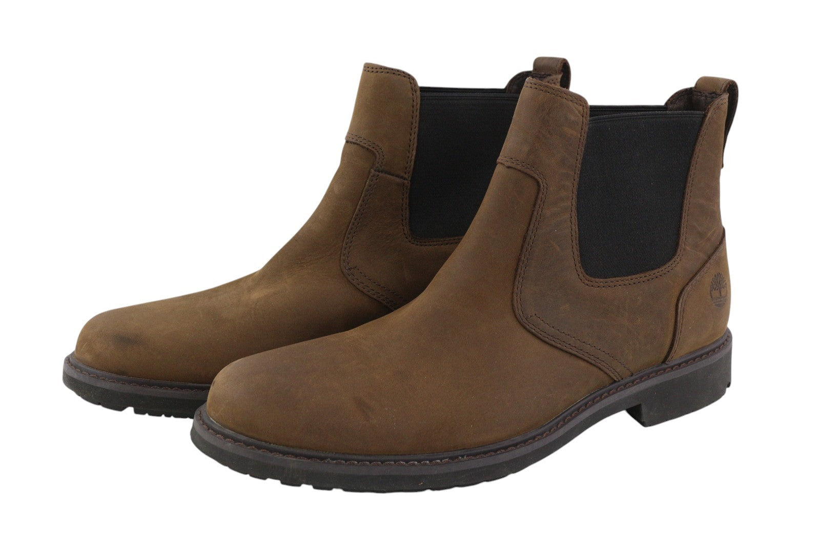 TIMBERLAND 5552R Men Boots EU41 EU40 Brown Leather Ankle Top Almond Toe Aged