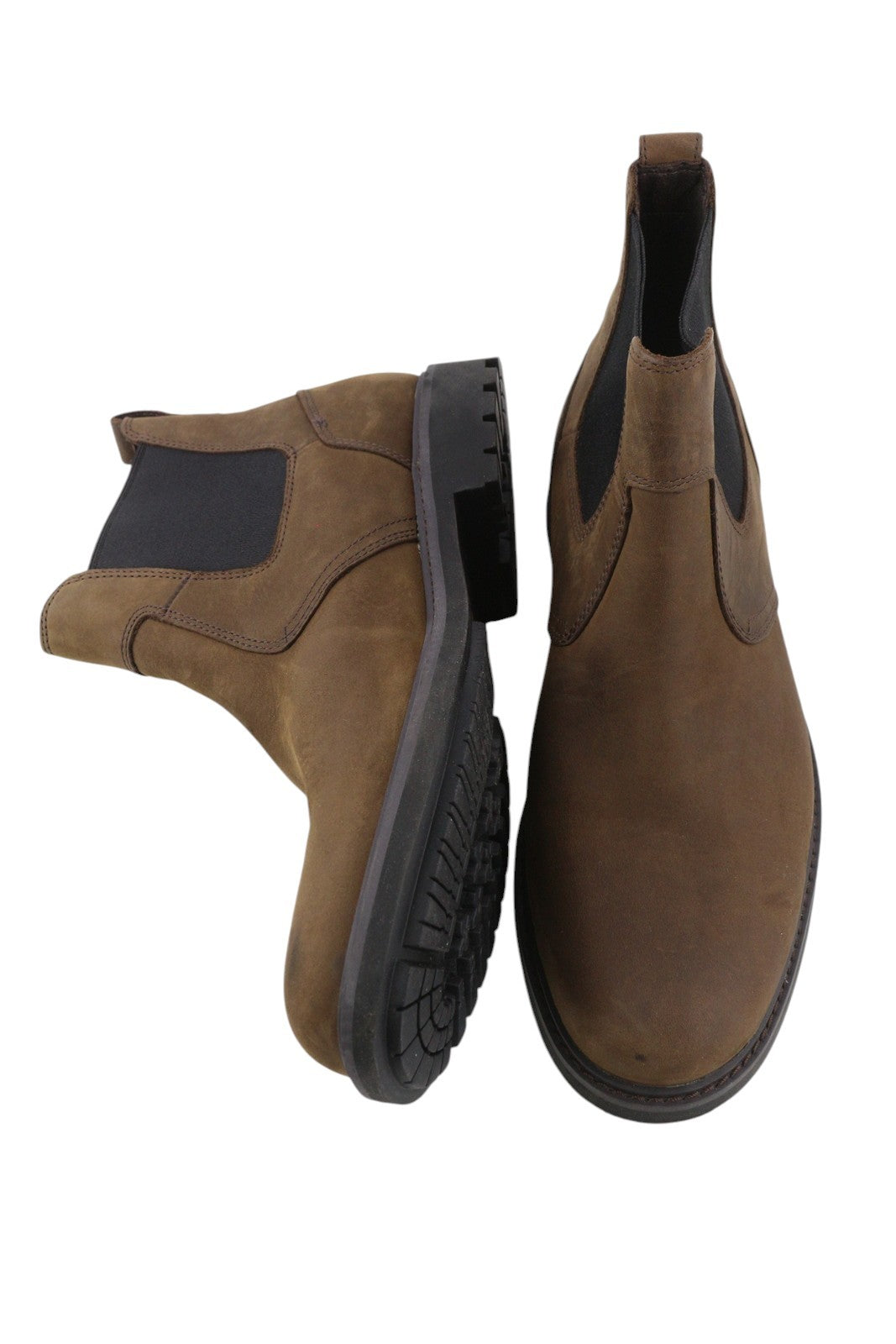 TIMBERLAND 5552R Men Boots EU41 EU40 Brown Leather Ankle Top Almond Toe Aged