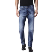 DIESEL Buster 084GR Men Jeans W27/L30 Regular Slim Tapered Stretch Washed Blue