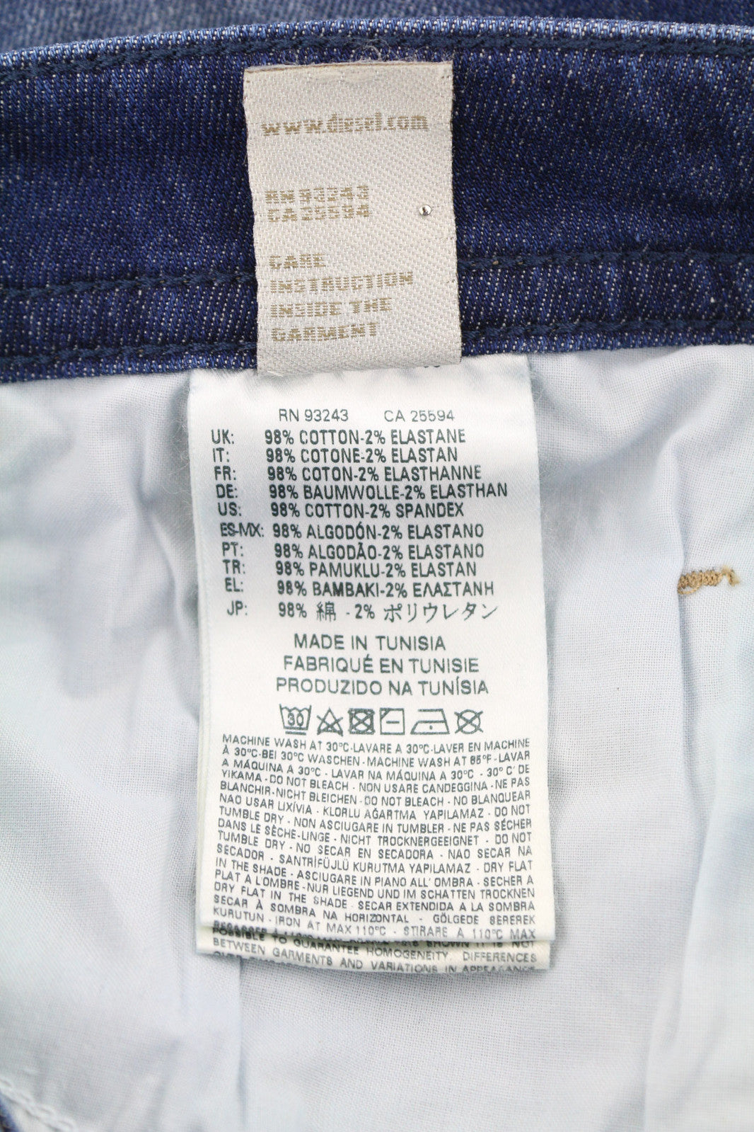 DIESEL Buster 084GR Men Jeans W27/L30 Regular Slim Tapered Stretch Washed Blue