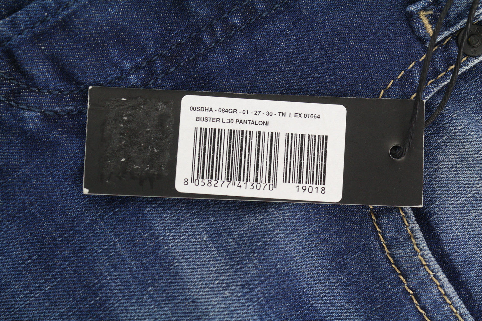 DIESEL Buster 084GR Men Jeans W27/L30 Regular Slim Tapered Stretch Washed Blue