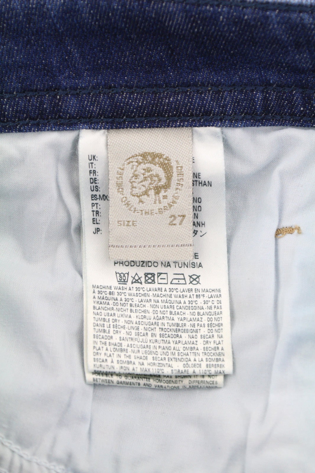 DIESEL Buster 084GR Men Jeans W27/L30 Regular Slim Tapered Stretch Washed Blue