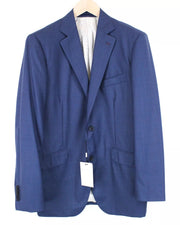 SUITSUPPLY Men Blazer UK44 Blue Lazio Wool Notch Lapel Lined Classic